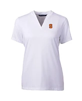 Cutter & Buck Women's White Syracuse Orange Forge Blade V-Neck Top