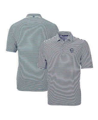 Cutter & Buck Men's Penn State Nittany Lions Throwback Logo Virtue Eco Pique Stripe Polo