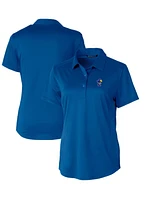 Cutter & Buck Women's Royal Kansas Jayhawks Vault Prospect Textured Stretch Polo