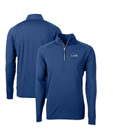 Cutter & Buck Men's Royal Seattle Seahawks Adapt Eco Knit Stretch Quarter-Zip Throwback Pullover Top