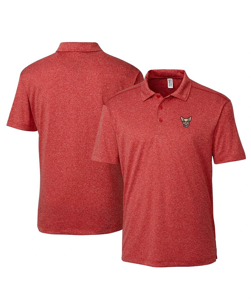 Cutter & Buck Men's Heather Red El Paso Chihuahuas Clique Charge Active Polo