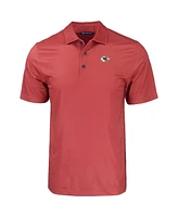 Cutter & Buck Men's Red Kansas City Chiefs Pike Eco Tonal Geo Print Stretch Polo