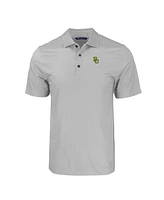 Cutter & Buck Men's Gray Baylor Bears Pike Eco Tonal Geo Print Stretch Polo