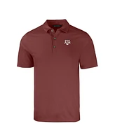 Cutter & Buck Men's Heather Maroon Texas A M Aggies Forge Eco Stretch Polo