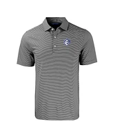 Cutter & Buck Men's Black/White Saint Louis Billikens Forge Eco Double Stripe Stretch Polo