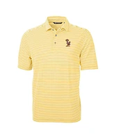 Cutter & Buck Men's Minnesota Golden Gophers Vault DryTec Virtue Eco Pique Stripe Polo