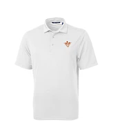 Cutter & Buck Men's White Texas Longhorns Vault DryTec Virtue Eco Pique Polo