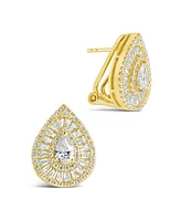 Sterling Forever Scarlett Cubic Zirconia Teardrop Stud Earrings