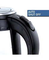 MegaChef 1.8 Quart Glass Body and Stainless Steel Electric Tea Kettle