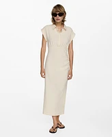 Mango Women's Draped Shirt Dress