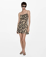 Mango Women's Short Leopard Dress