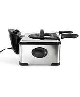 MegaChef 4.23 Quart Stainless Steel Electric Deep Fryer with Timer