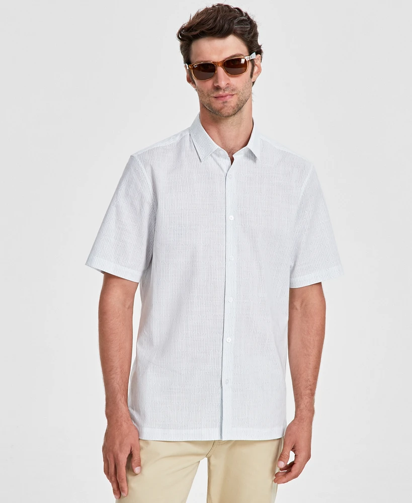 Alfani Men's Lenny Maze Short-Sleeve Shirt, Created for Macy's