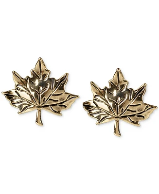 Patricia Nash Gold-Tone Maple Leaf Stud Earrings