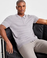 Alfani Men's Textured Polo Sweater, Created for Macy's