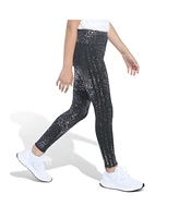 adidas Big Girls Detached Waistband Glam 3-Stripe Cozy Legging