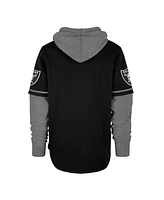 '47 Brand Men's Black Las Vegas Raiders Shortstop Pullover Hoodie