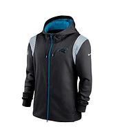 Nike Men's Black Carolina Panthers Performance Sideline Lockup Full-Zip Hoodie