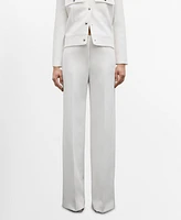 Mango Women's Flowy Straight-Fit Pants