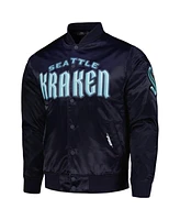 Pro Standard Men's Deep Sea Blue Seattle Kraken Classic Satin Full-Snap Jacket