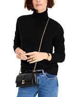 kate spade new york Deco Quilted Leather Mini Flap Chain Crossbody Bag