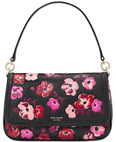 kate spade new york Hudson Fall Poppies Leather Flap Shoulder Bag