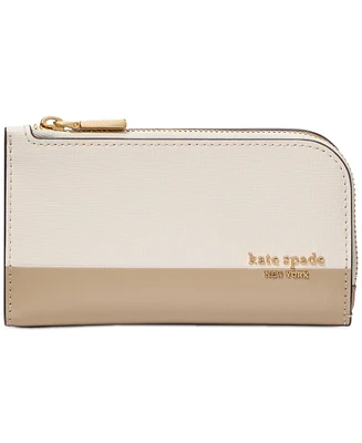 kate spade new york Devin Colorblocked Saffiano Leather Slim Bifold Wallet