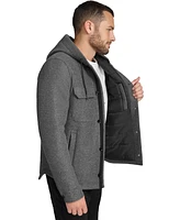 Calvin Klein Men's Hooded Shirt Jacket