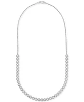 Wrapped in Love Diamond Halo Tennis Necklace (3 ct. t.w.) in 14k White Gold, 17" + 1" extender, Created for Macy's