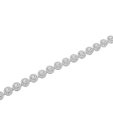 Wrapped in Love Diamond Halo Tennis Bracelet (3 ct. t.w.) in 14k White Gold, Created for Macy's