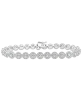 Wrapped in Love Diamond Halo Tennis Bracelet (5 ct. t.w.) in 14k White Gold, Created for Macy's