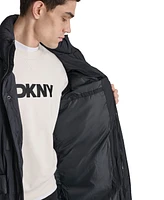 Dkny Men's Quilted Hooded Duffle Parka