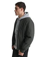 Dkny Men's Stretch Zip-Front Zip-Pocket Bomber Jacket