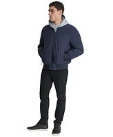 Dkny Men's Stretch Zip-Front Zip-Pocket Bomber Jacket