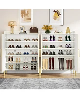 Tribesigns Large Shoe Cabinet, 30 Pairs Entryway Storage Cabinet with Doors and Shelves, 6-Tier Modern Shoes Rack Organizer for Hallway, Closet,