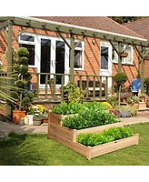 3 Tier Elevated Wooden Vegetable Garden Bed