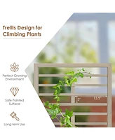 Sugift Raised Garden Bed with Trellis for Climbing Plants