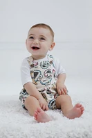 Sesame Street Baby Boys Cotton Gauze Matching Family Short Overalls