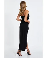 Quiz Women's Scuba Crepe Halter Neck Midi Dress