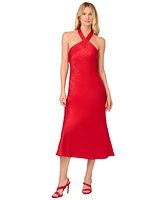 Adrianna by Papell Women's Halter-Neck Sleeveless Midi Dress