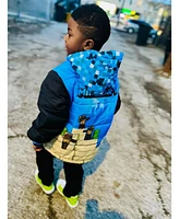 Minecraft Boys Creeper Steve Zip Up Winter Coat Puffer Jacket to