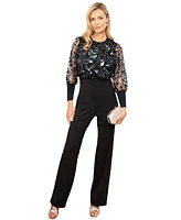 Hotsquash London Women's Sequin Top Straight Leg Jumpsuit