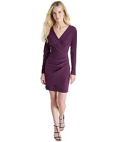 Dkny Women's Pleated-Waist Faux-Wrap Sheath Dress