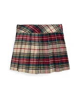 Polo Ralph Lauren Toddler and Little Girls Plaid Pleated Cotton Twill Skirt