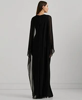 Lauren Ralph Women's Cape Column Gown