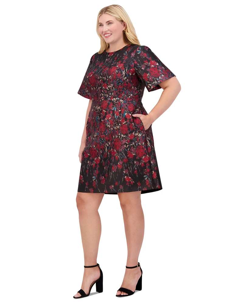 Vince Camuto Plus Brocade Fit & Flare Dress