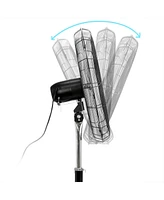 Vie Air 30 Inch Industrial Heavy Duty Pedestal Oscillating Metal Stand Fan