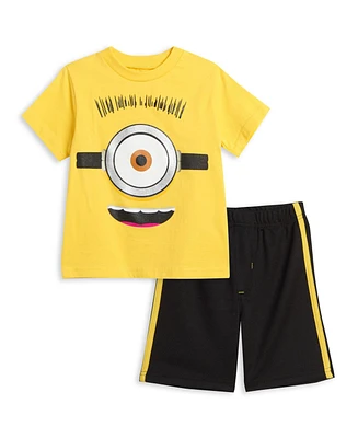 Despicable Me Toddler Boys Minions T-Shirt and Shorts Outfit Set to