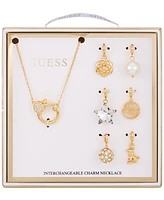 Guess Gold-Tone 6-Pc. Interchangeable Charm 18" Pendant Necklace