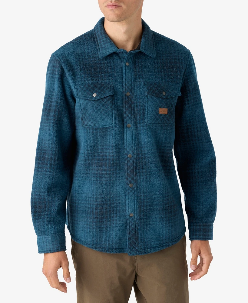 O'Neill Men's Glacier Plaid High Pile Super Button Shirt